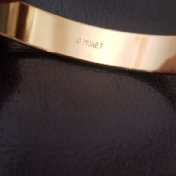 Monet Gold Bangle - Picture 3 of 3